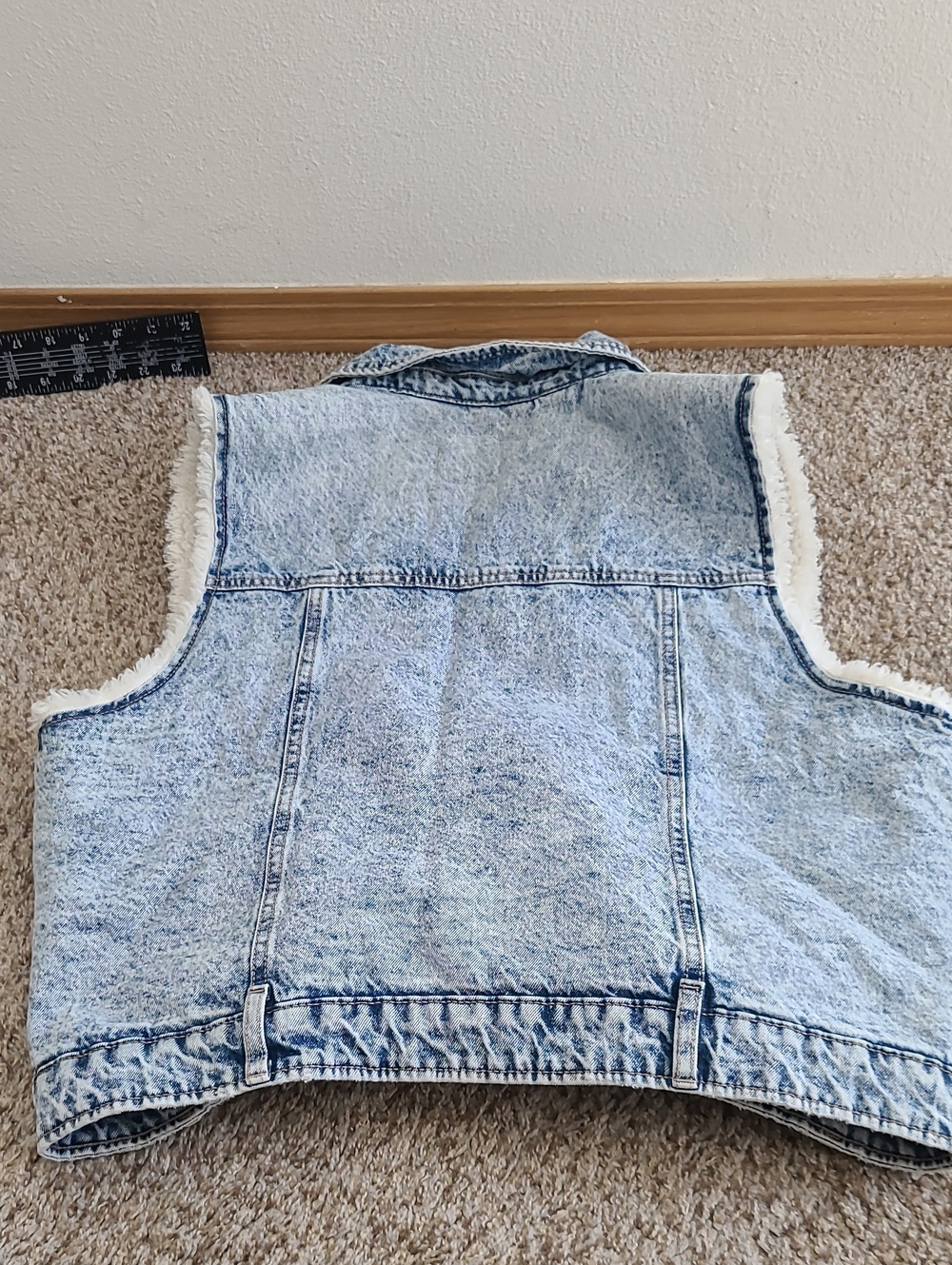 Celebrity Pink Sherpa-Lined Denim Jacket - Blue & Cream - Picture 5 of 6